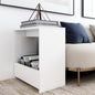 vidaXL Side Table White 19.7"x10.2"x19.7" Engineered Wood