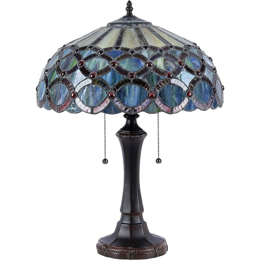 PRISMA Tiffany-style 2 Light Table Lamp 16" Shade