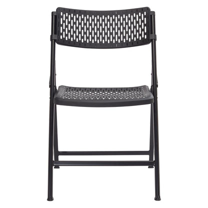 NPS® AirFlex Series Premium Polypropylene Folding Chair, Black (Pack of 4)