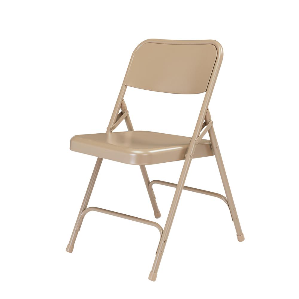 NPS® 200 Series Premium All-Steel Double Hinge Folding Chair, Beige