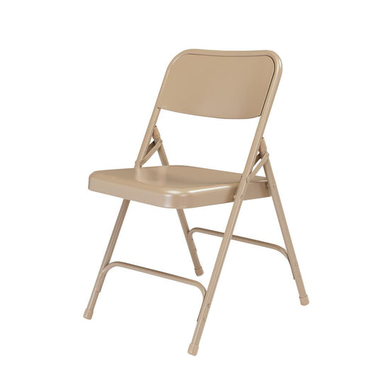 NPS® 200 Series Premium All-Steel Double Hinge Folding Chair, Beige