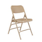 NPS® 300 Series Deluxe All-Steel Triple Brace Double Hinge Folding Chair, Beige (Pack of 4)