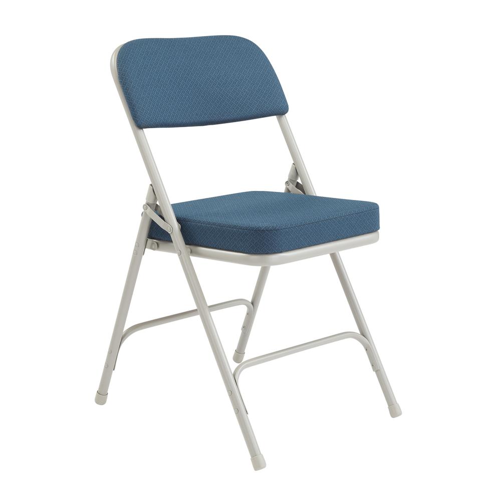 NPS® 3200 Series Premium 2" Fabric Upholstered Double Hinge Folding Chair, Regal Blue (Pack of 2)