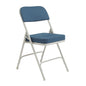 NPS® 3200 Series Premium 2" Fabric Upholstered Double Hinge Folding Chair, Regal Blue (Pack of 2)