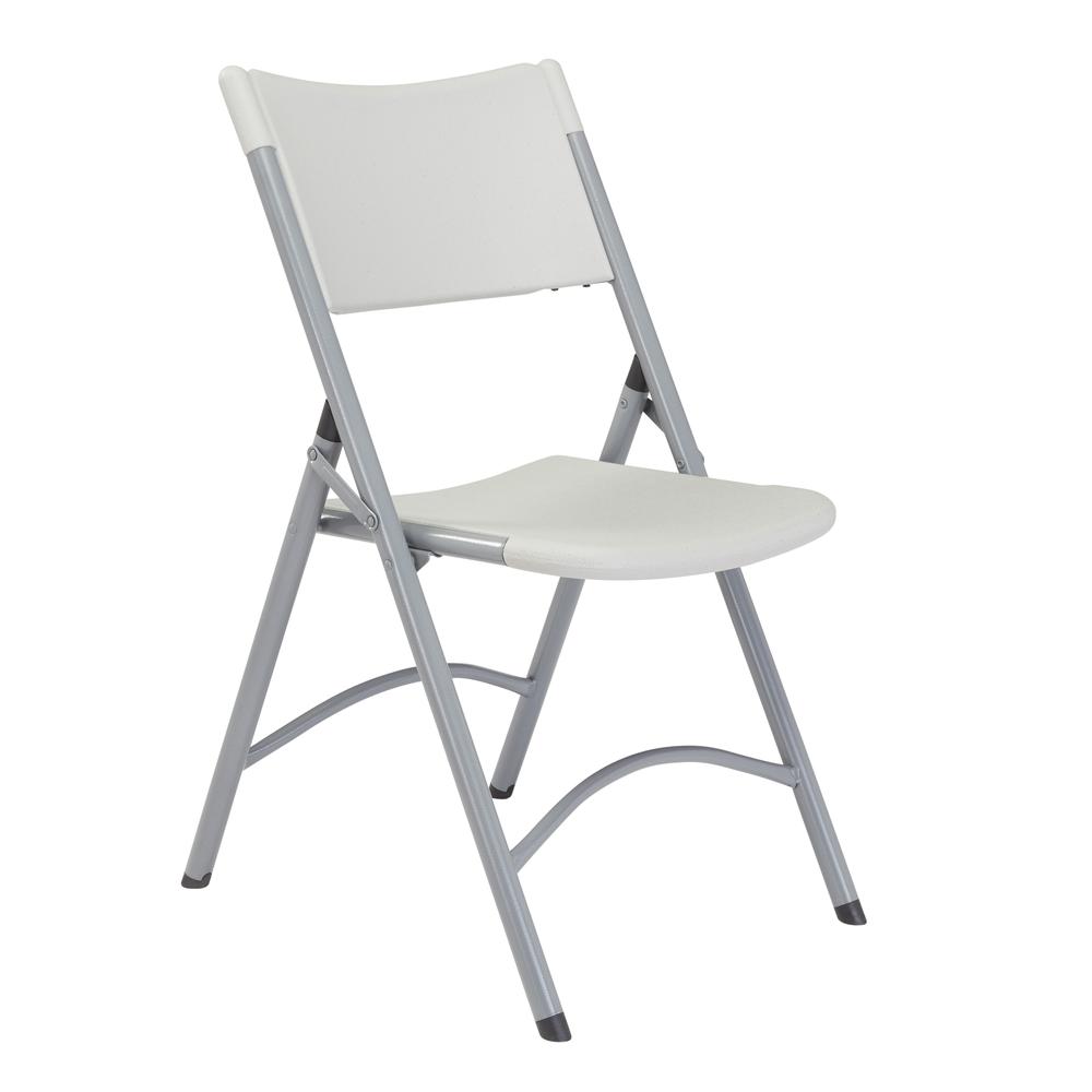 NPS® 600 Series Heavy Duty Plastic Folding Chair, Speckled Grey (Pack of 4)