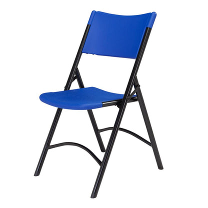 NPS® 600 Series Heavy Duty Plastic Folding Chair, Blue (Pack of 4)