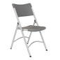 NPS® 600 Series Heavy Duty Plastic Folding Chair, Charcoal Slate (Pack of 4)