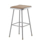 NPS® 30" Heavy Duty Square Seat Steel Stool, Grey