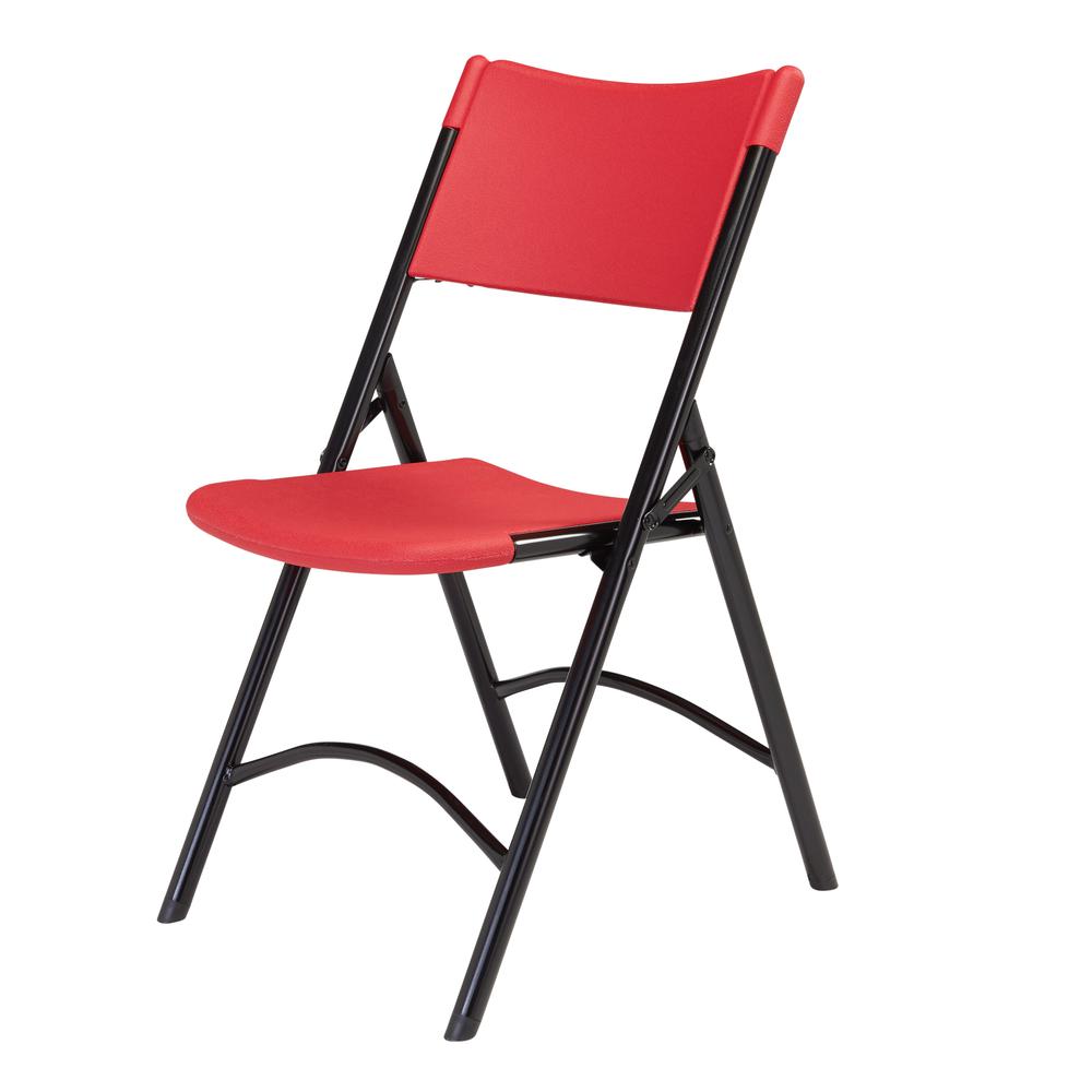NPS® 600 Series Premium Resin-Plastic Folding Chair, Red (Pack of 4)