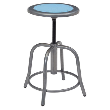 NPS® 18” - 24” Height Adjustable Swivel Stool, Blueberry Seat and Grey Frame