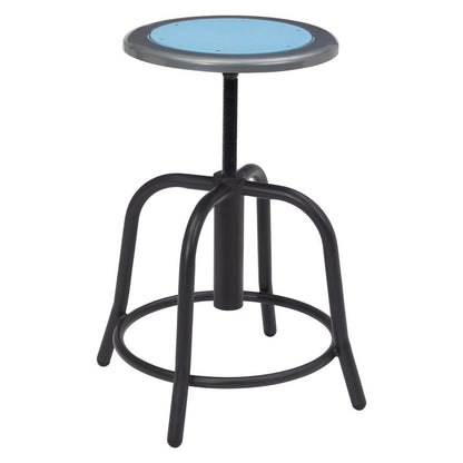 NPS® 18” - 24” Height Adjustable Swivel Stool, Blueberry Seat and Black Frame