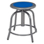 NPS® 18” - 24” Height Adjustable Swivel Stool, Persian Blue Seat and Grey Frame