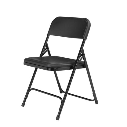 NPS® 800 Series Premium Lightweight Plastic Folding Chair, Black (Pack of 4)