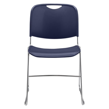 NPS® 8500 Series Ultra-Compact Plastic Stack Chair, Navy Blue
