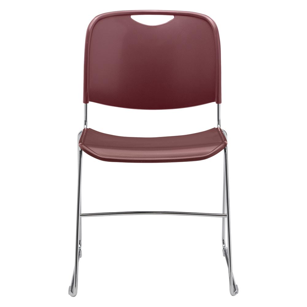 NPS® 8500 Series Ultra-Compact Plastic Stack Chair, Wine