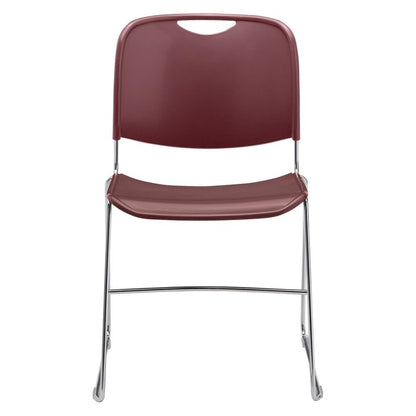NPS® 8500 Series Ultra-Compact Plastic Stack Chair, Wine