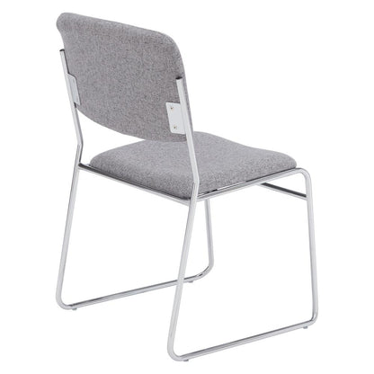 NPS® 8600 Series Fabric Padded Signature Stack Chair, Classic Grey