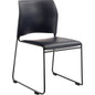 NPS® Cafetorium Plush Vinyl Stack Chair, Blue