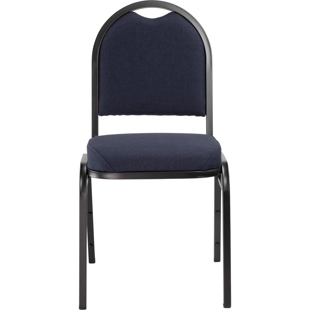 NPS® 9200 Series Premium Fabric Upholstered Stack Chair, Midnight Blue Seat/ Black Sandtex Frame