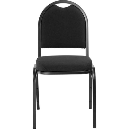 NPS® 9200 Series Premium Fabric Upholstered Stack Chair, Ebony Black Seat/ Black Sandtex Frame
