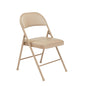 Commercialine® Vinyl Padded Steel Folding Chair, Beige (Pack of 4)