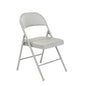 Commercialine® Vinyl Padded Steel Folding Chair, Grey (Pack of 4)