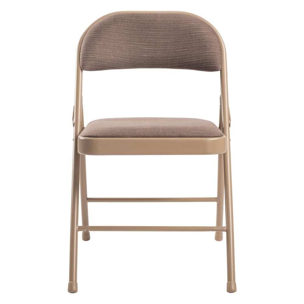 Commercialine® 900 Series Fabric Padded Folding Chair, Star Trail Brown (Pack of 4)