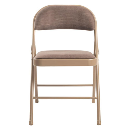 Commercialine® 900 Series Fabric Padded Folding Chair, Star Trail Brown (Pack of 4)