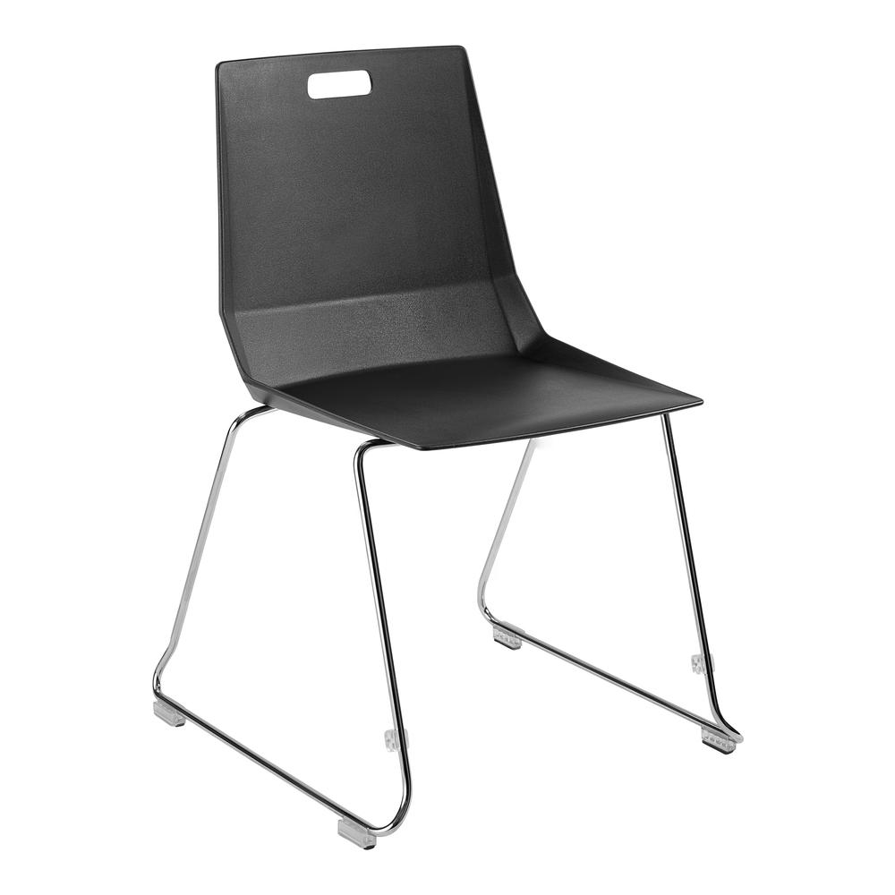 NPS® L?vraFlex Chair, Poly Back/Seat, Black