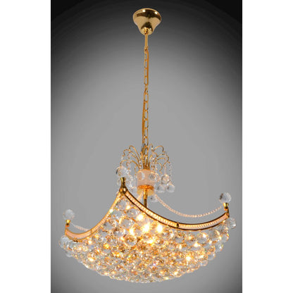 Crystal Orb Basket Chandelier