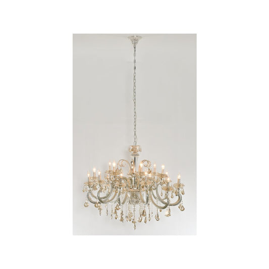 Hollywood Brush 18 light Silver Chandelier