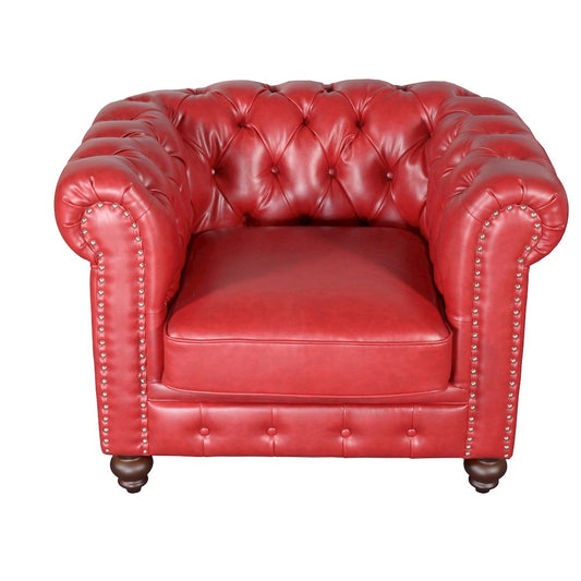 Classic Chesterfield Chair Red