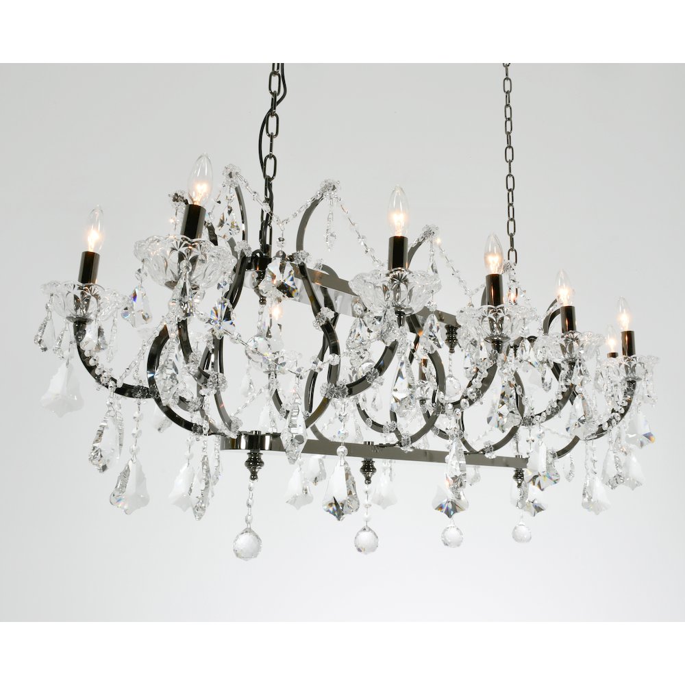 Barcelona Smoked Stainless and Crystal Chandelier
