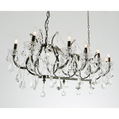 Barcelona Smoked Stainless and Crystal Chandelier