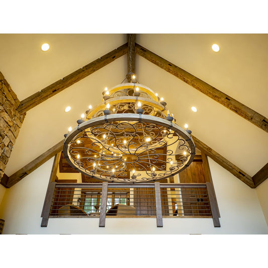 Three Tier Ridge Line 75" Chandelier