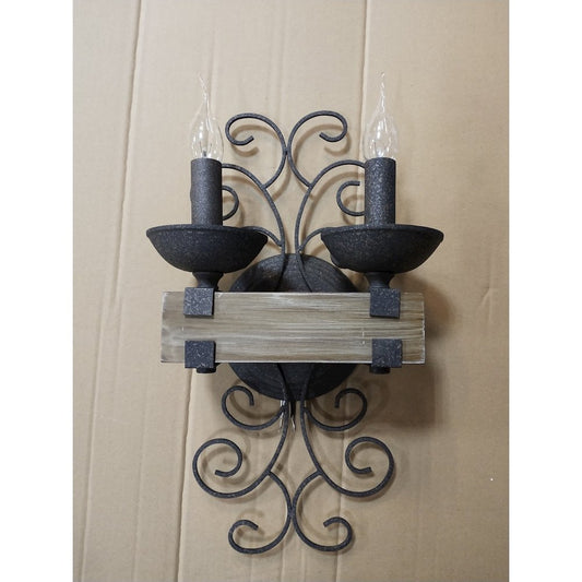 2 Pack Ridge Line Double Sconce