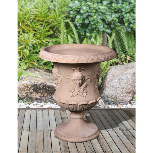 Classic Lady Mask Urn Stone Cast
