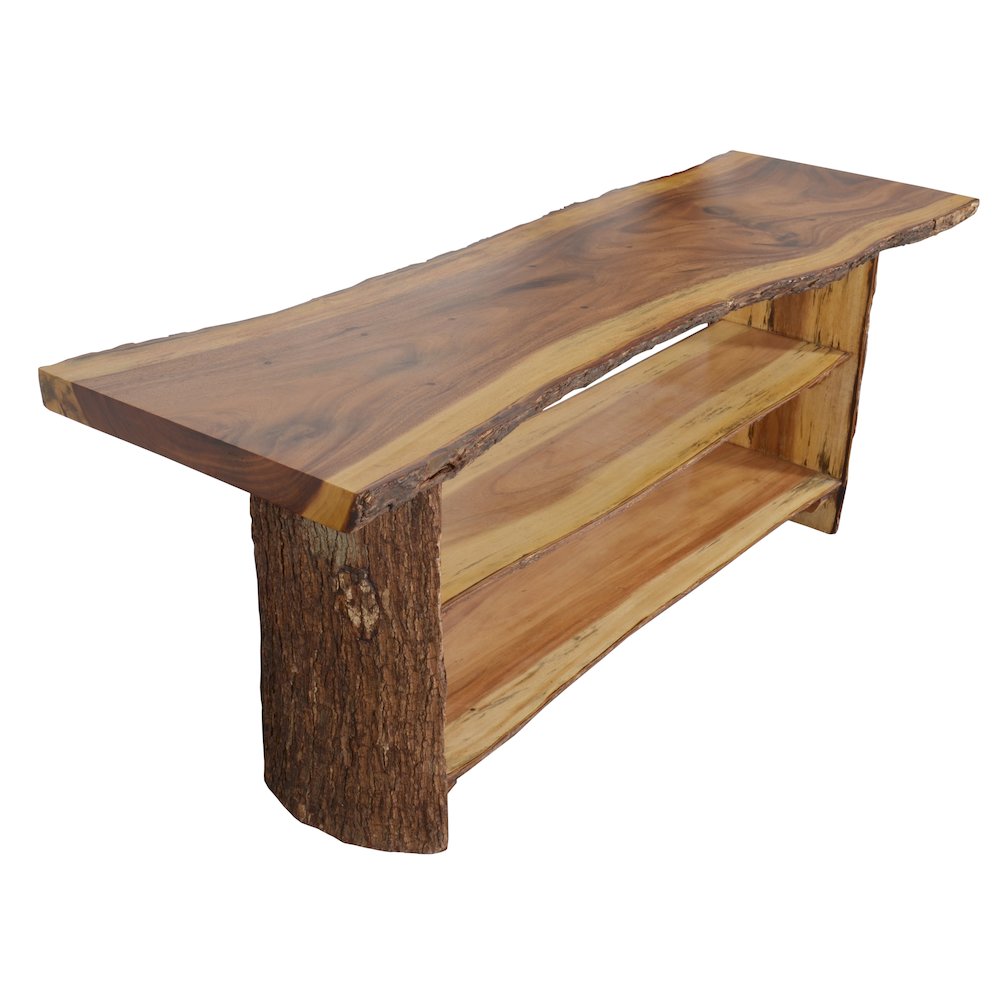 Bark TV Console Two Shelves