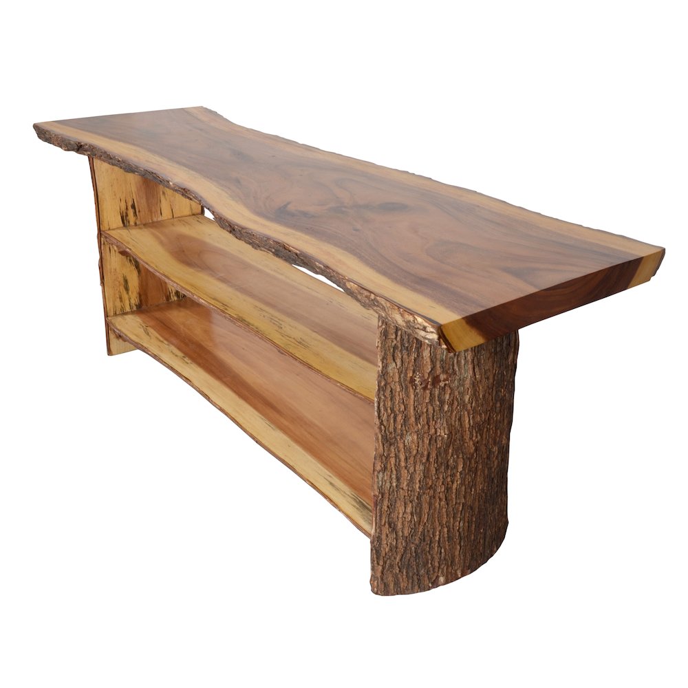 Bark TV Console Two Shelves