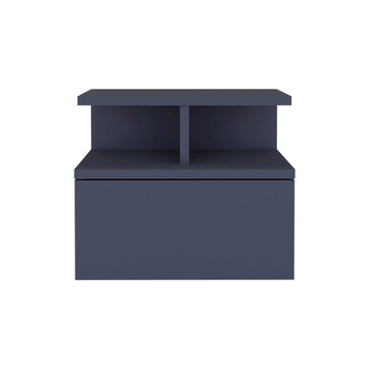 Healy Nightstand, 1 Drawer, 2 Shelves, Alby Blue