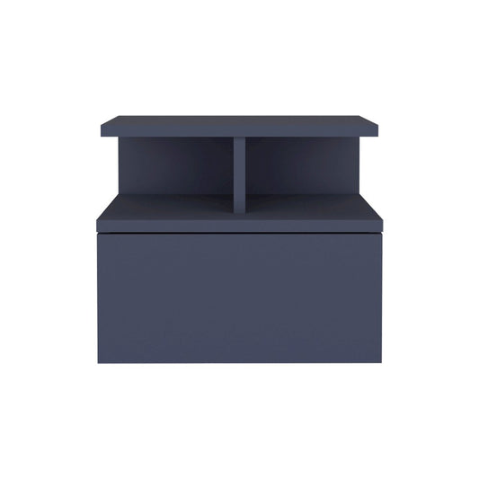 Healy Nightstand, 1 Drawer, 2 Shelves, Alby Blue