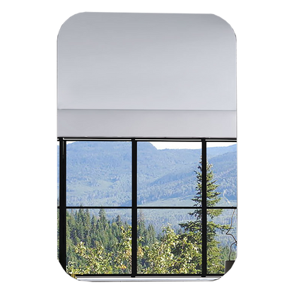 DEPOT E-SHOP Mirror Saint Claire, Frameless Round Corners, Looking Glass, For Bathroom