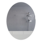 DEPOT E-SHOP Mirror Lugano, Frameless Oval Mirror, Looking Glass, For Bathroom