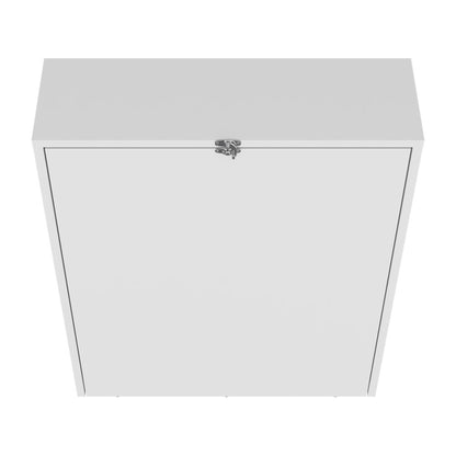 Stovall Folding Table, 4 Shelves, White