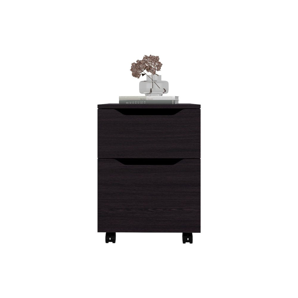 Keota Nightstand, 1 Drawer, 4 Legs, Black