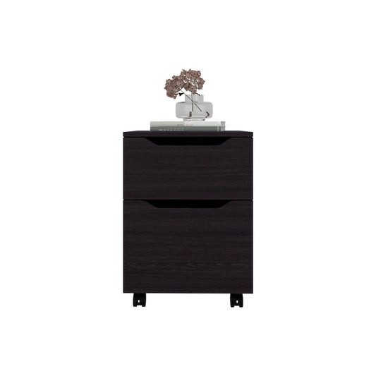 Keota Nightstand, 1 Drawer, 4 Legs, Black