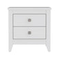 DEPOT E-SHOP Oasis Nightstand, Two Shelves, Four Legs, Countertop-White, For Bedroom