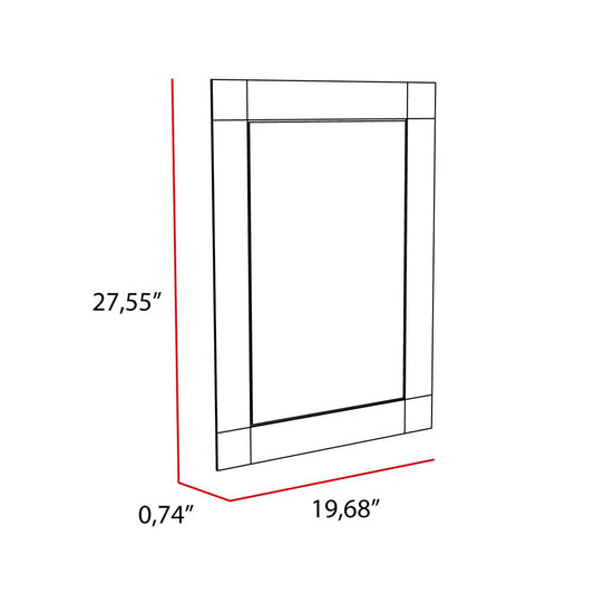 DEPOT E-SHOP Mirror Nemi, Rectangle Mirror, Looking Glass, For Living Room