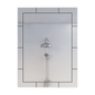DEPOT E-SHOP Mirror Hawea, Framed Rectangle Mirror With Grid, Looking Glass, For Bathroom