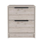 DEPOT E-SHOP Egeo Night Stand, Two Drawers, Countertop, Light Grey, For Bedroom